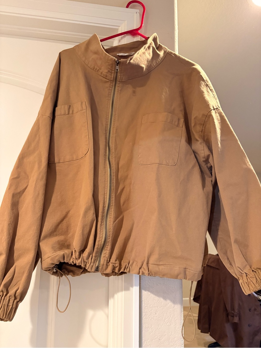 12th Tribe Camel Utility Zip Jacket - Picture 2 of 4